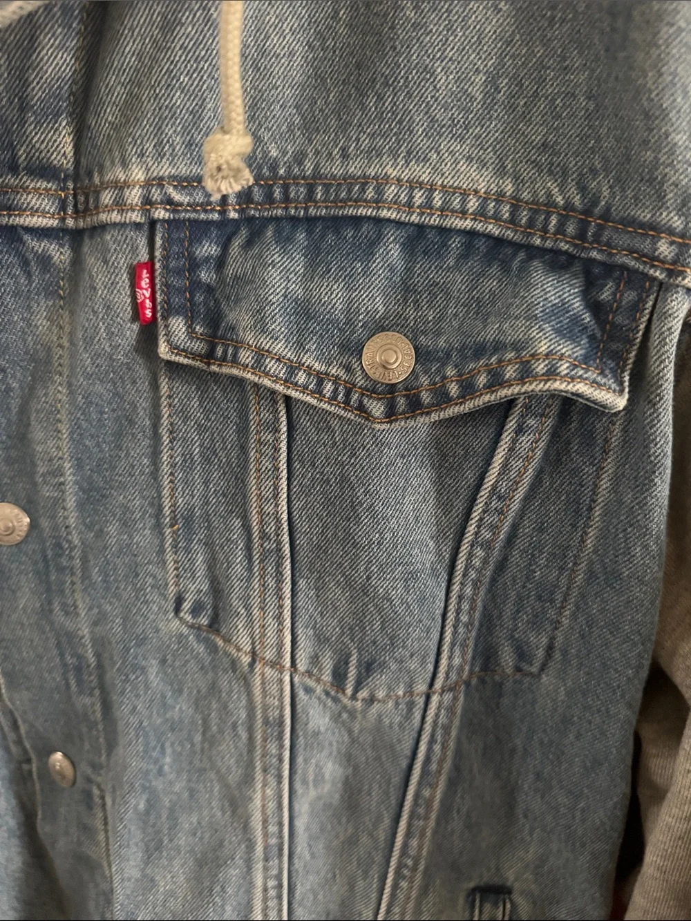 Levis Jean Jacket Mens 4X Hooded 4XL